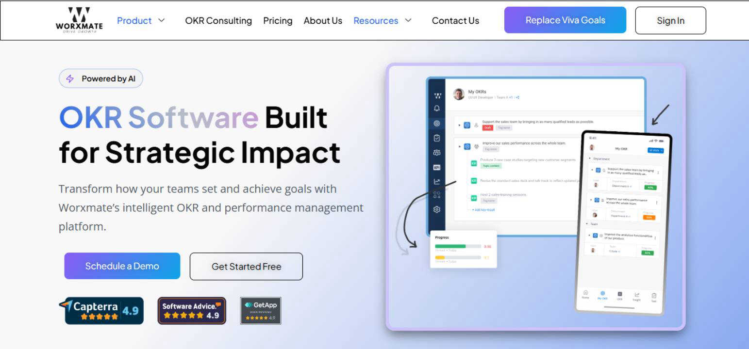 Worxmate.ai application interface and features