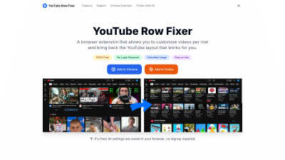 YouTube Row Fixer - AI tool for Accessibility