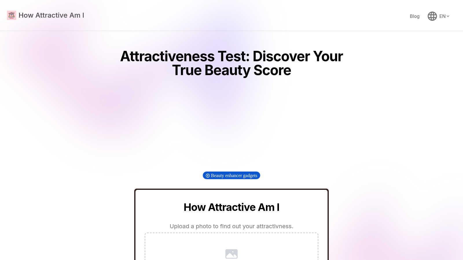 How Attractive Am I application interface and features