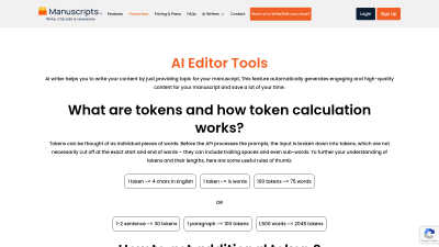 Manuscripts.ai - AI tool for Blogging & Publishing