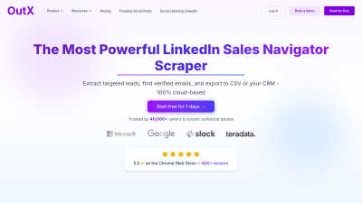 OutX.ai – LinkedIn Sales Navigator Scraper - AI tool for Email Tools