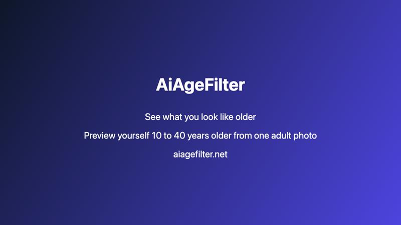AiAgeFilter application interface and features