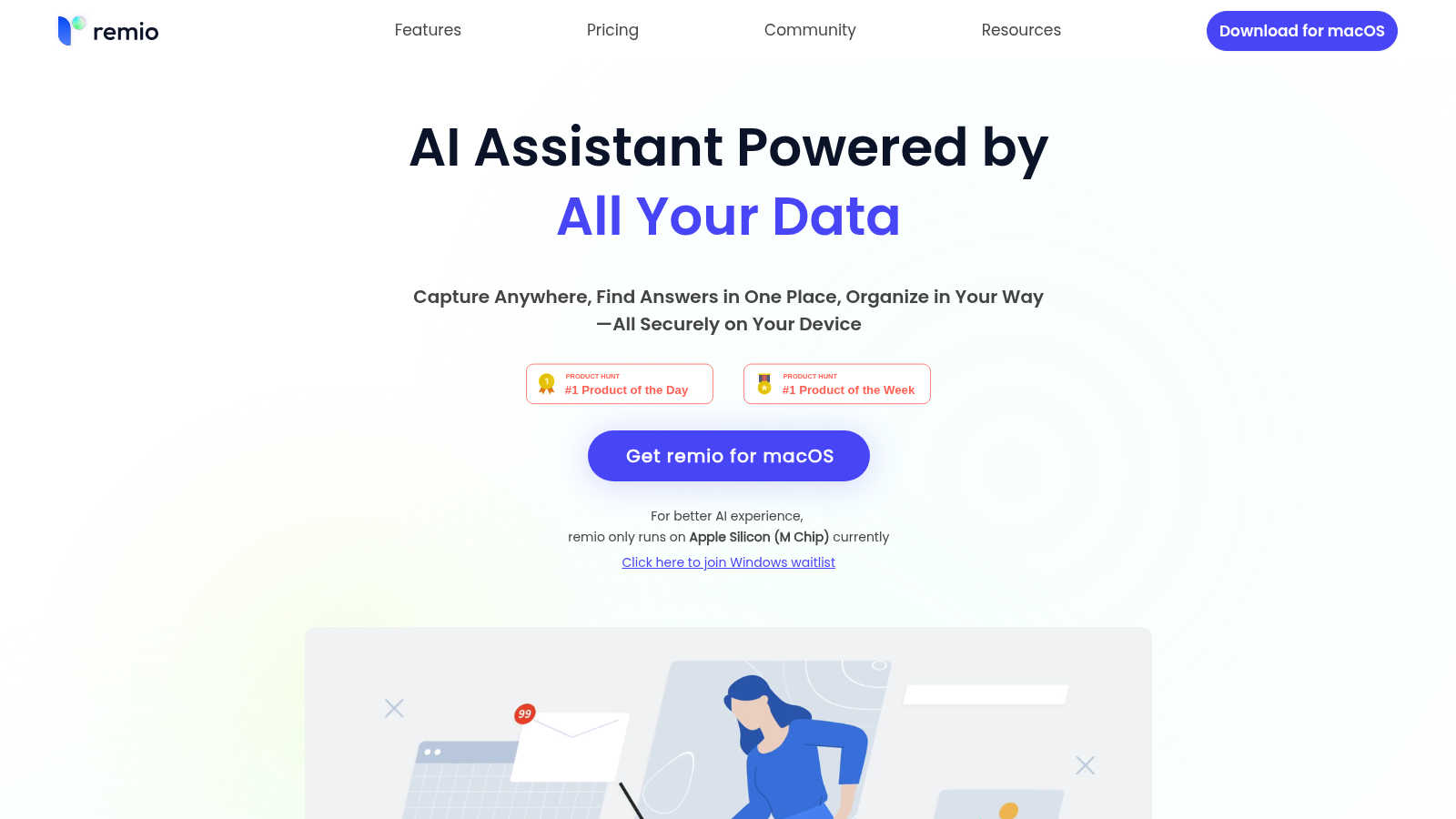 remio AI Note Taker application interface and features