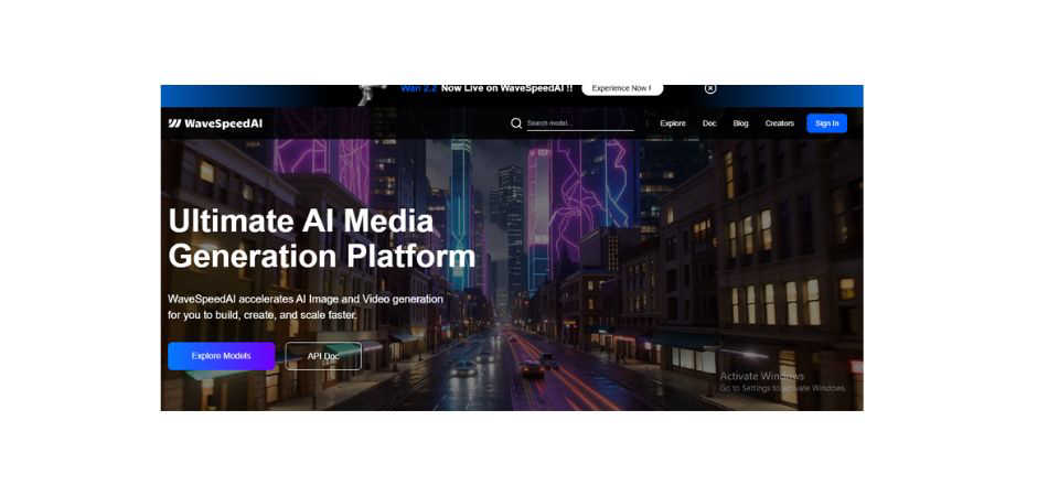 WavespeedAI application interface and features