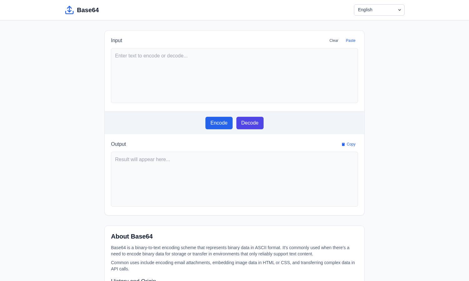 base64 Website