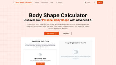 Body Shape Calculator - AI tool for Lifestyle & Entertainment