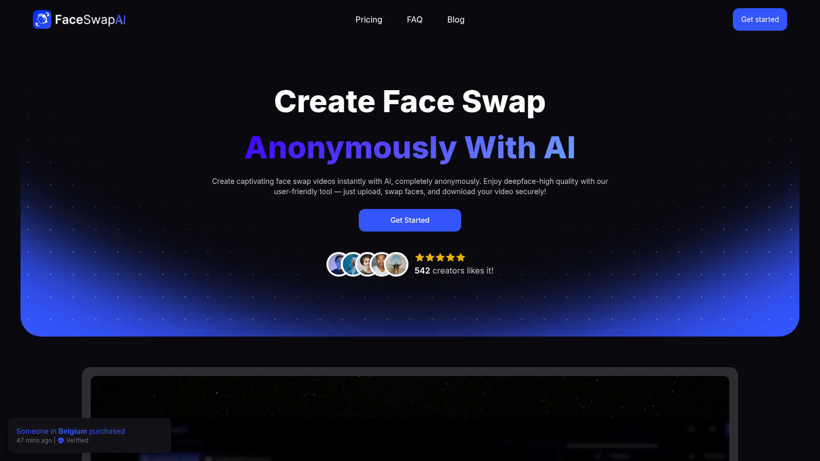 Face Swap AI application interface and features