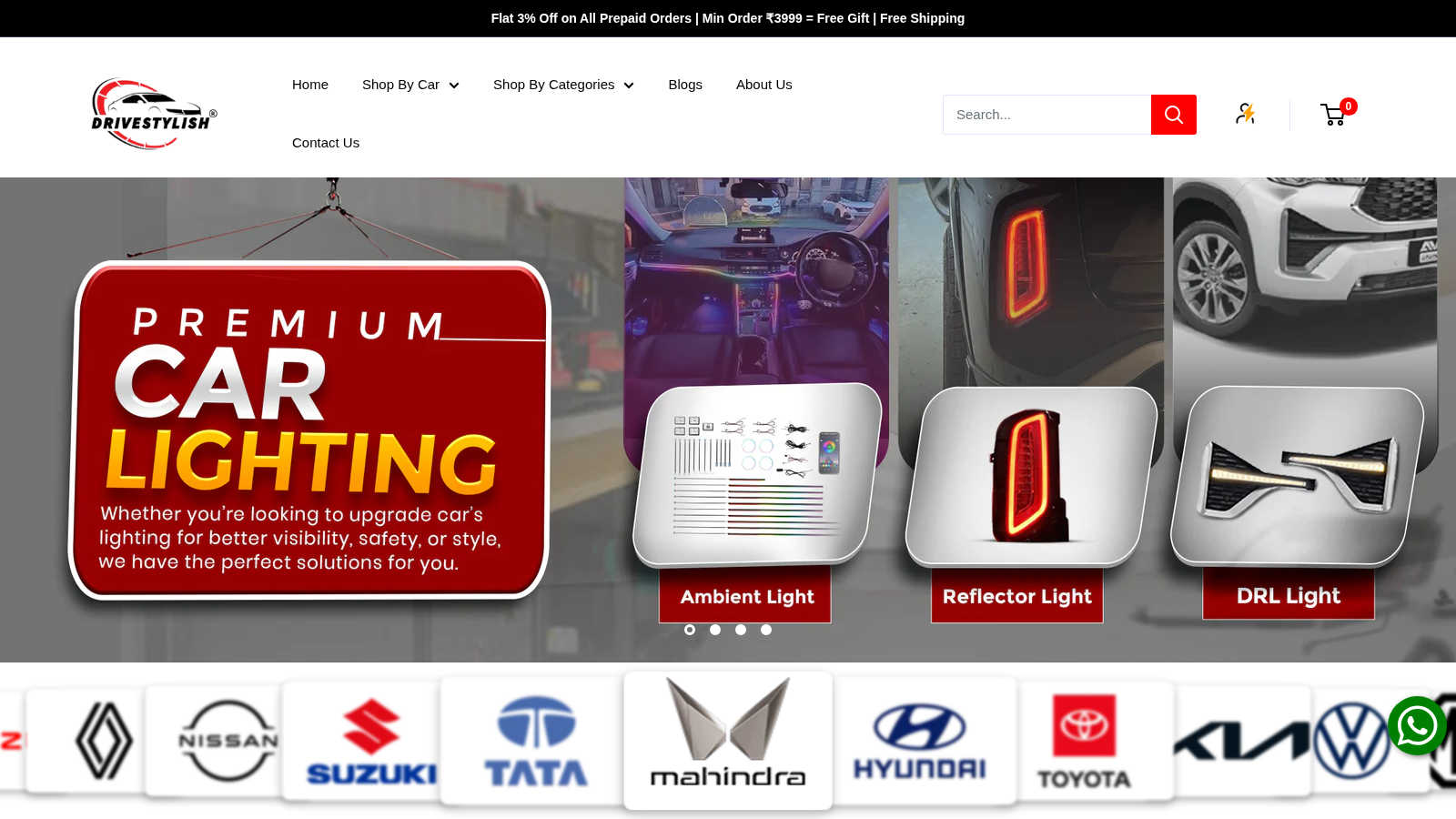 Drivestylish application interface and features