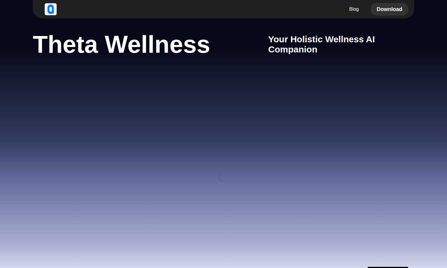 Theta Wellness - Your Holistic Wellness AI Companion application interface and features