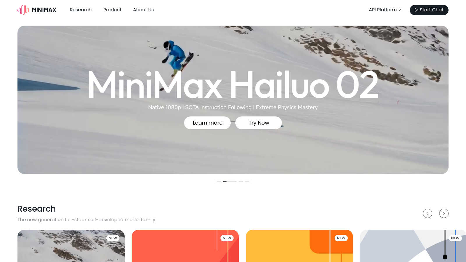 MiniMax AI application interface and features