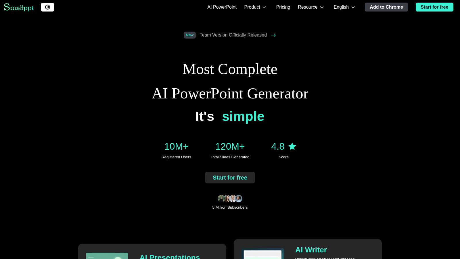Smallppt application interface and features