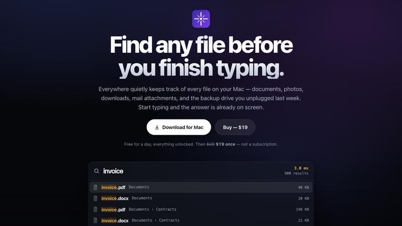 Everywhere application interface and features