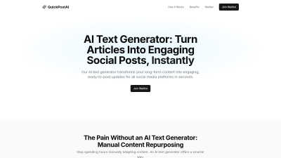 QuickPostAI - AI tool for Accessibility