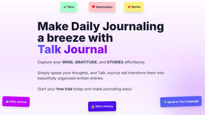 Talk Journal - product for productivity