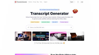 YouTube Transcript Generator - AI tool for Accessibility