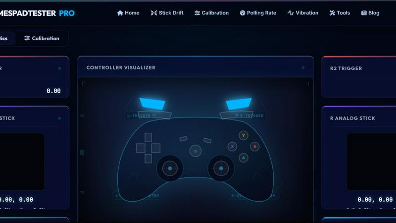gamespadtesterpro.com application interface and features