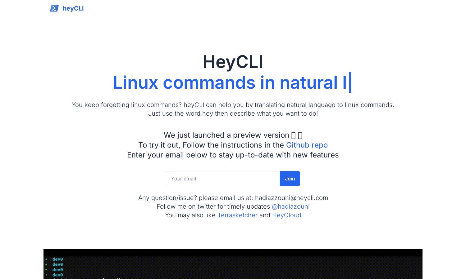 heyCLI Website