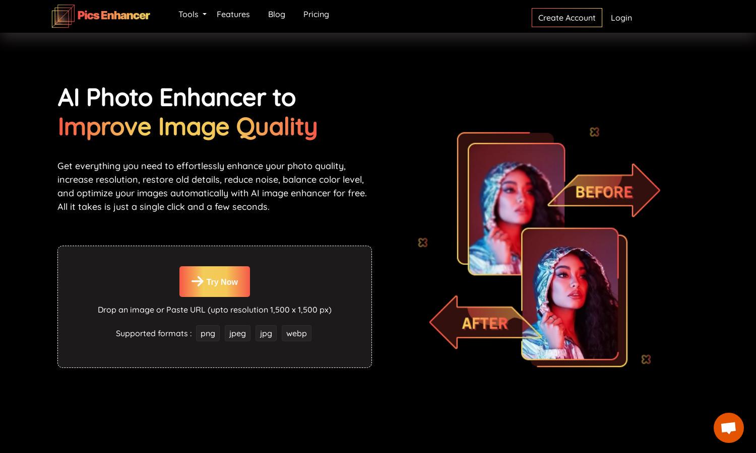 Pics Enhancer Website