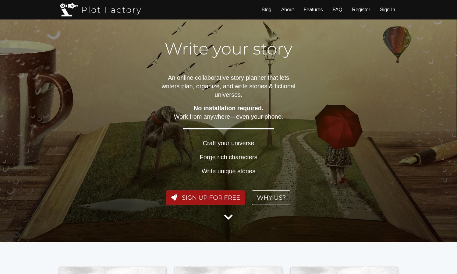 Plot Factory Website