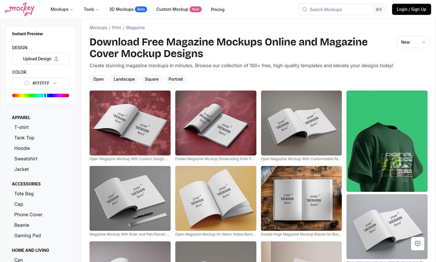 Showcase Your Designs with Premium Magazine Mockups | Mockey Website