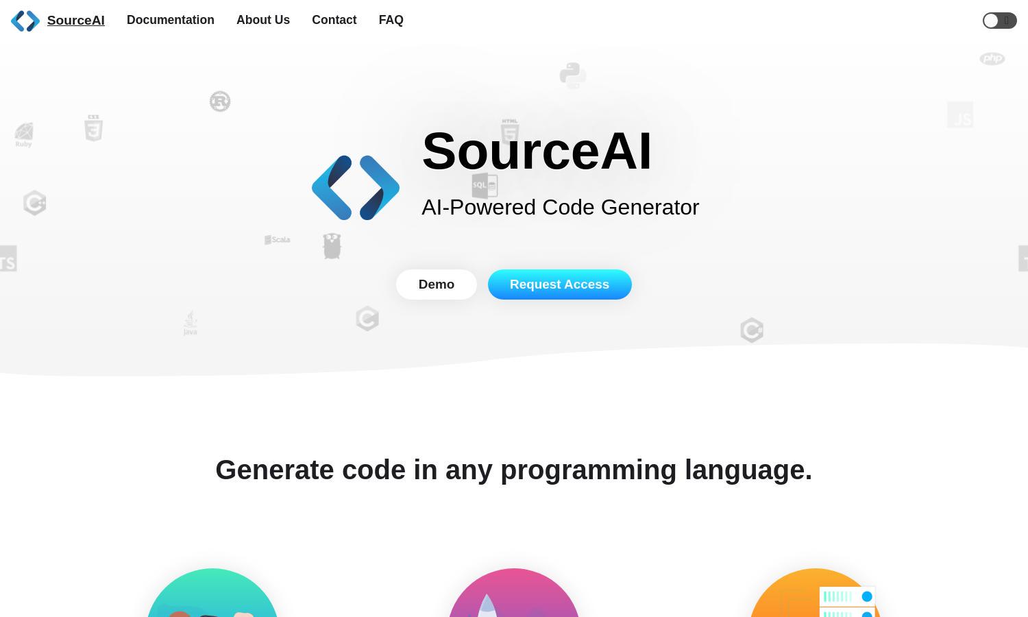 SourceAI Website