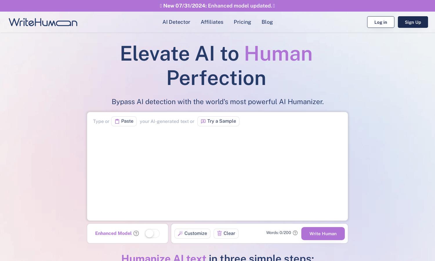 WriteHuman Website